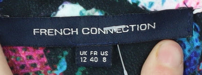 Womens UK Size 12 French Connection Multicoloured Tunic Blouse