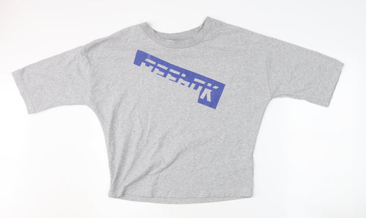 Unisex Adults UK Size S Reebok Grey Basic T-Shirt