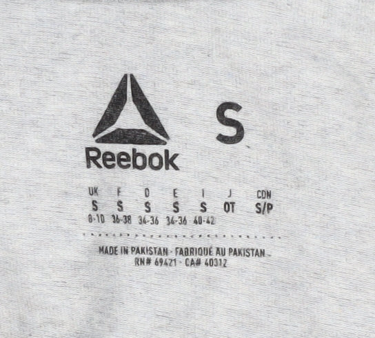 Unisex Adults UK Size S Reebok Grey Basic T-Shirt