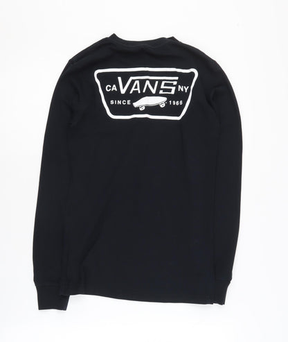 Vans Men's Black XS Long Sleeve Graphic T-Shirt