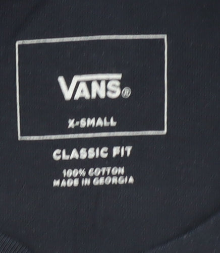 Vans Men's Black XS Long Sleeve Graphic T-Shirt