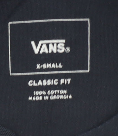 Vans Men's Black XS Long Sleeve Graphic T-Shirt