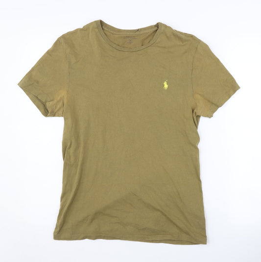 Ralph Lauren Men's Green T-Shirt, Small, Cotton