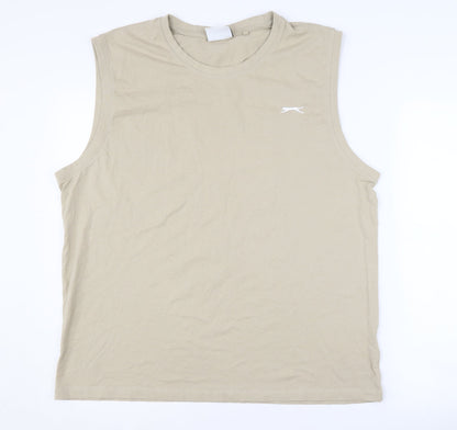 Slazenger Men's XL Beige Cotton Tank Top