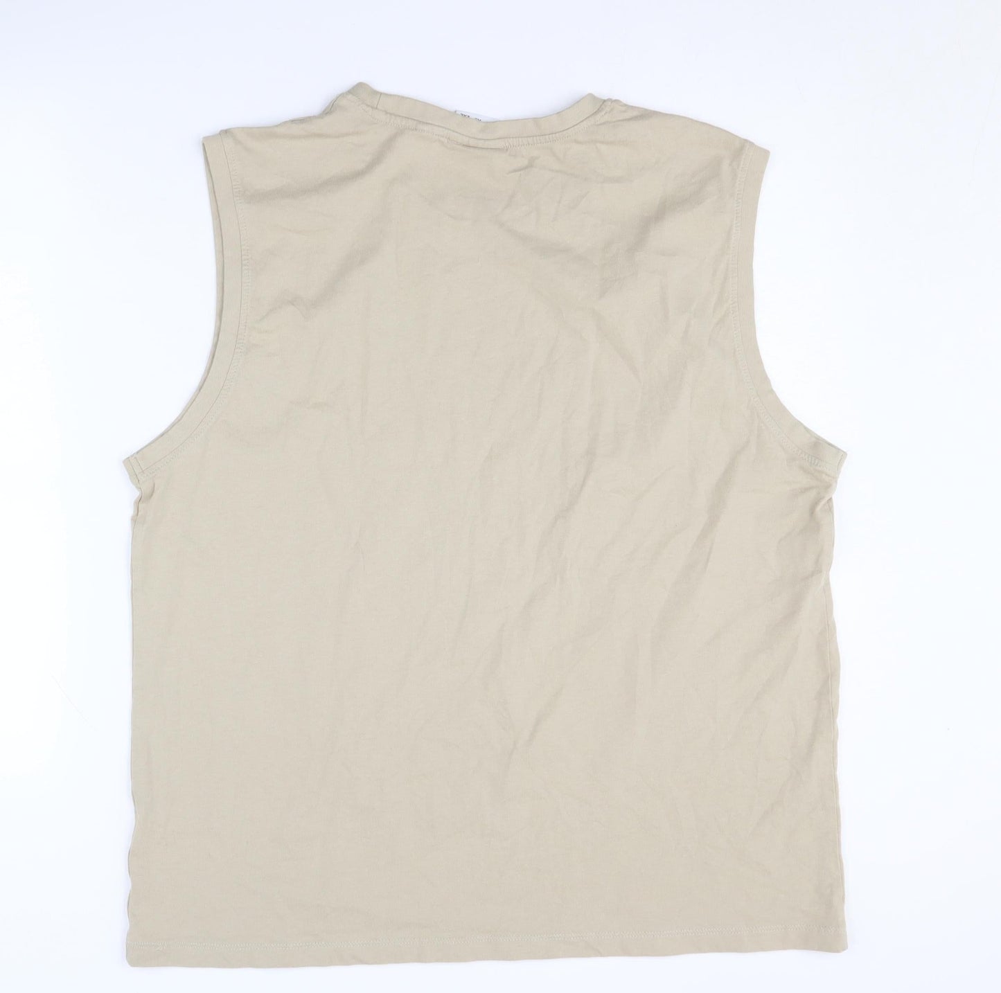 Slazenger Men's XL Beige Cotton Tank Top