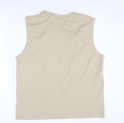 Slazenger Men's XL Beige Cotton Tank Top