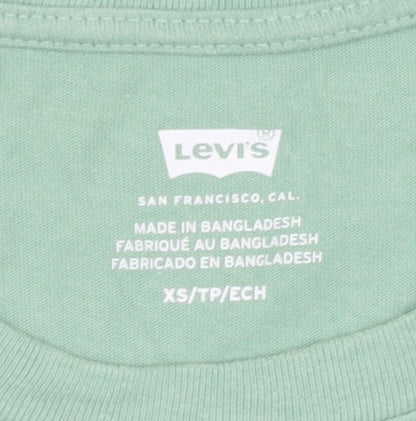 Levi's Unisex Green XS Basic Cotton Tee