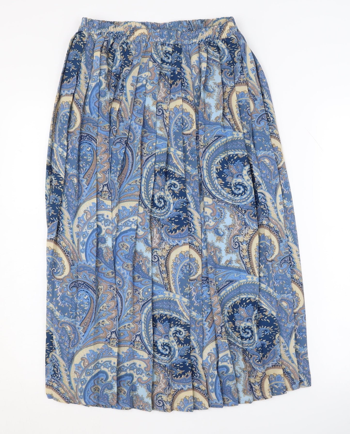 Eastex Women's Blue Paisley Midi Skirt Size 10