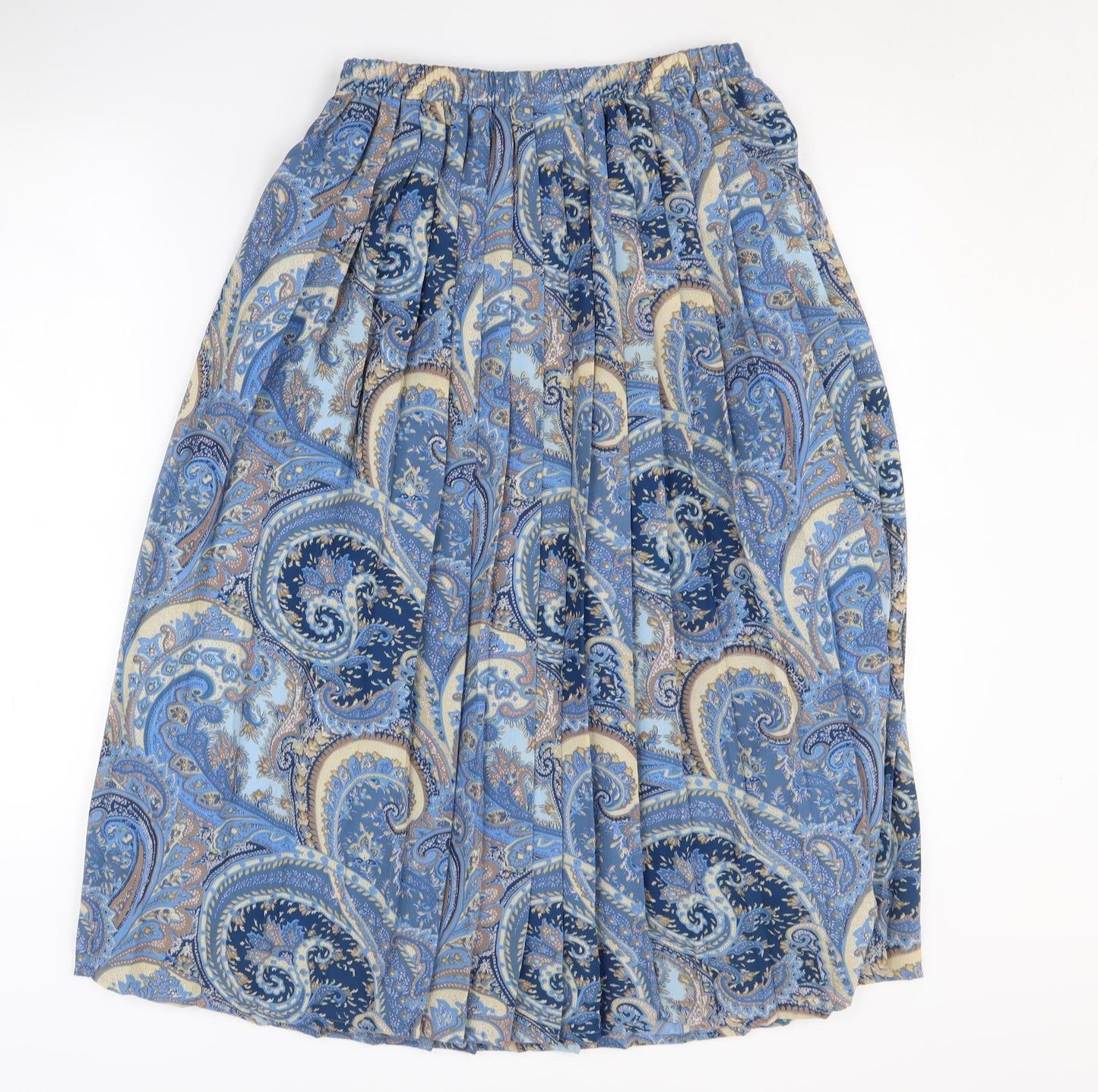 Eastex Women's Blue Paisley Midi Skirt Size 10
