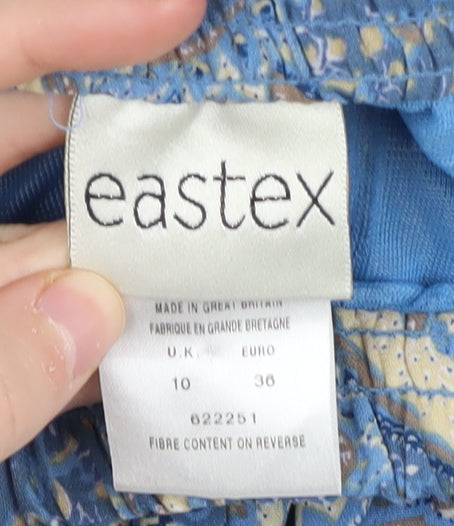 Eastex Women's Blue Paisley Midi Skirt Size 10