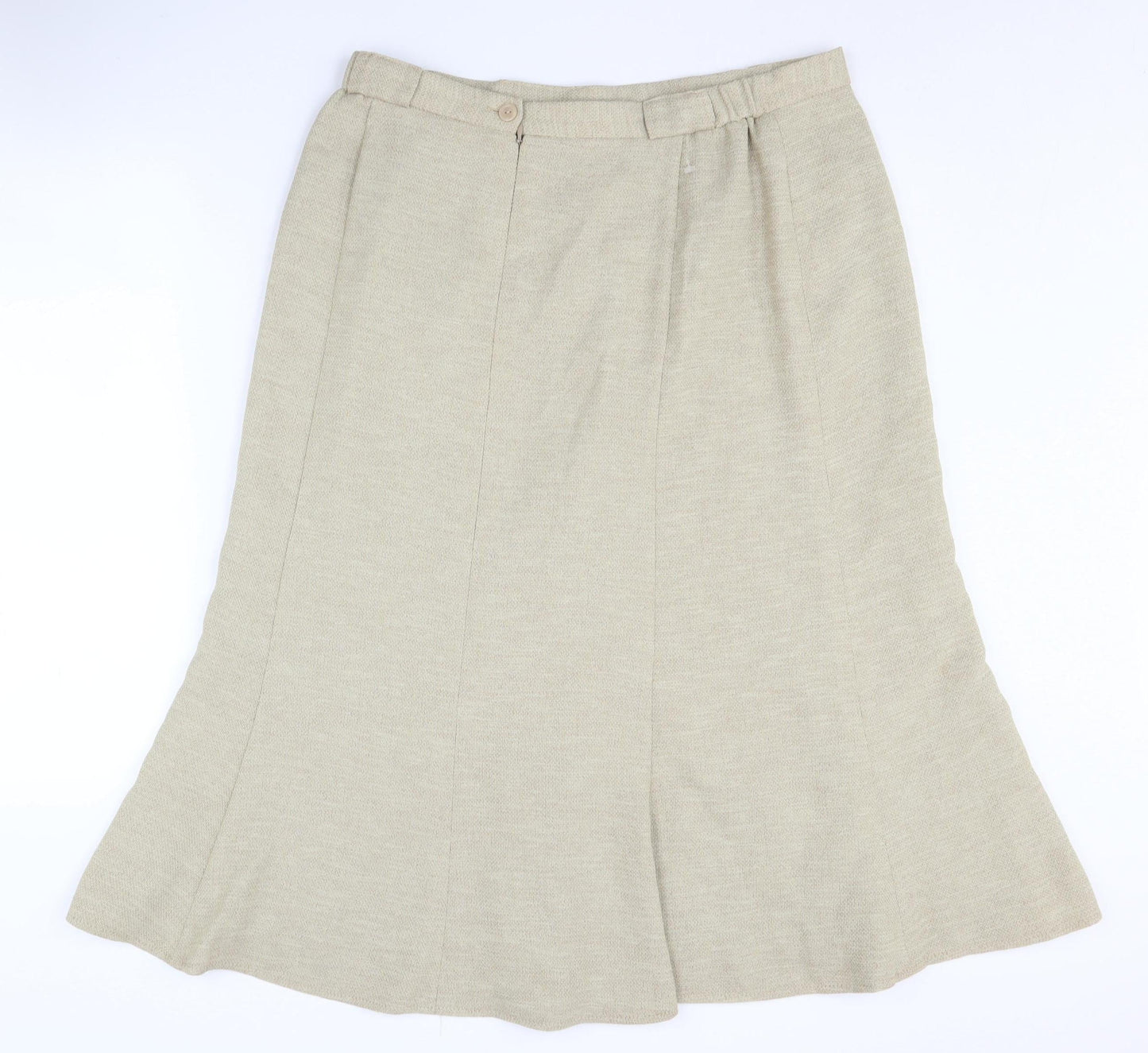 Eastex Women's Beige A-Line Knee Length Skirt