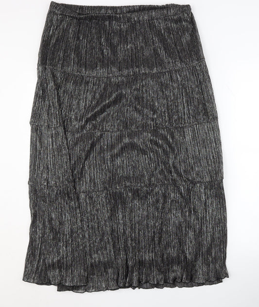Hush Women's Black Pleated Skirt Size 14