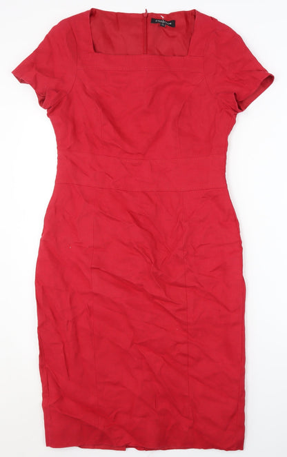 Debenhams Red Linen Sheath Dress, UK 10, Women