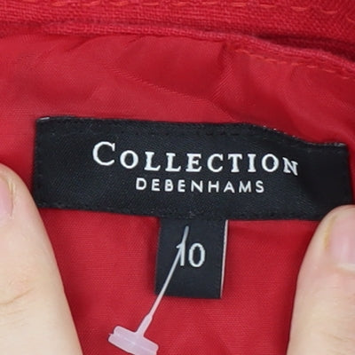 Debenhams Red Linen Sheath Dress, UK 10, Women