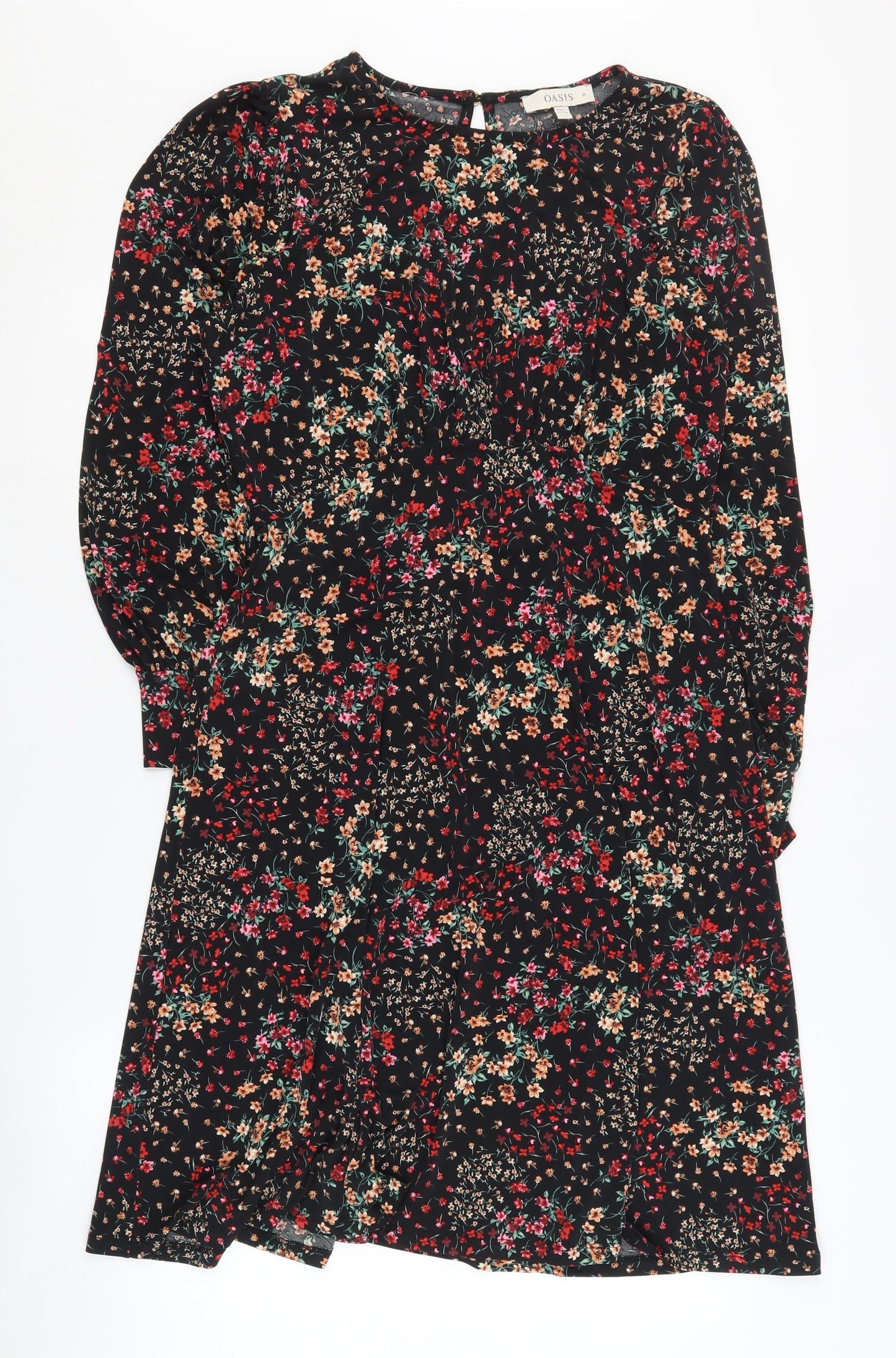 Oasis Women's Multicoloured Long Sleeve Floral Dress M