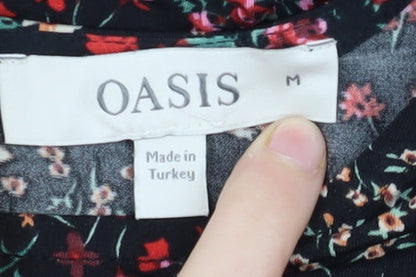 Oasis Women's Multicoloured Long Sleeve Floral Dress M