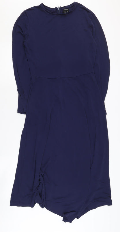 John Lewis Navy Blue Shift Dress - Size 10 - Elegant