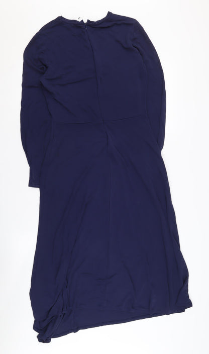 John Lewis Navy Blue Shift Dress - Size 10 - Elegant