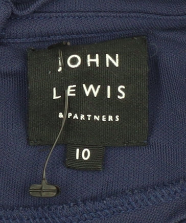 John Lewis Navy Blue Shift Dress - Size 10 - Elegant