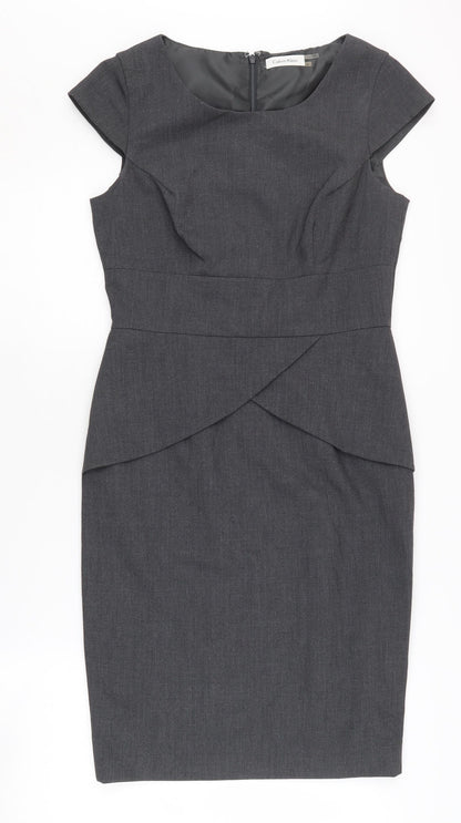 Calvin Klein Women's Grey Sheath Dress Size 4
