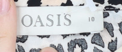 Womens UK Size 10 Oasis Black Basic Blouse