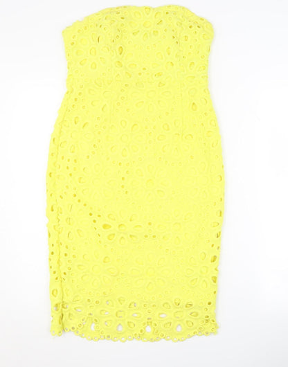 Myleene Klass Yellow Strapless Women's Dress, Size 12