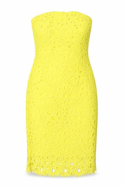 Myleene Klass Yellow Strapless Women's Dress, Size 12