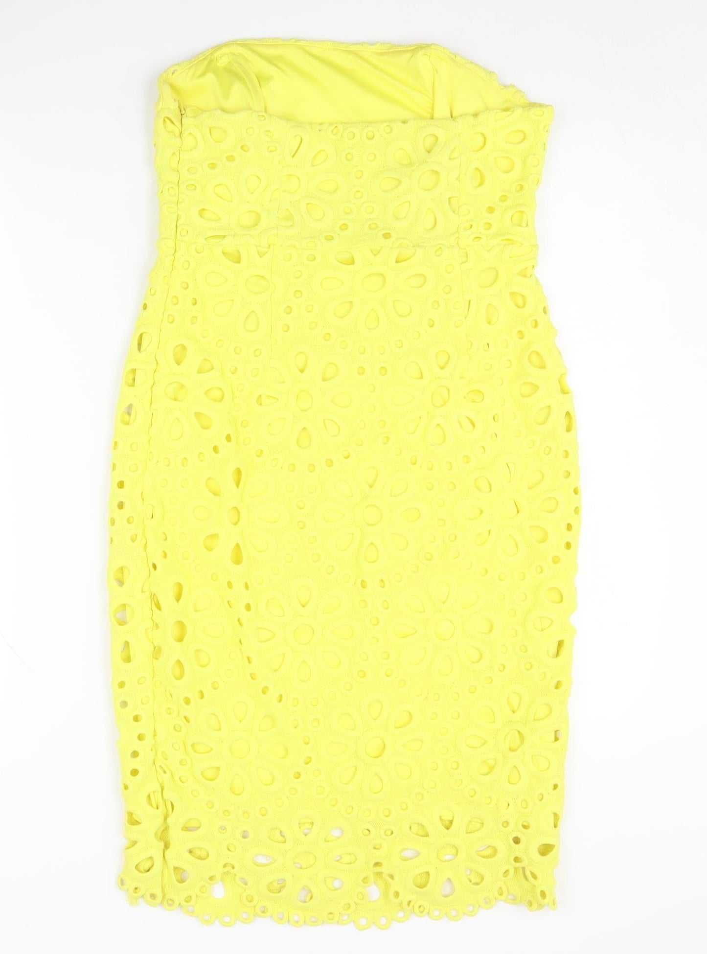 Myleene Klass Yellow Strapless Women's Dress, Size 12