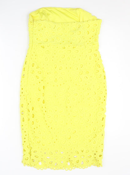 Myleene Klass Yellow Strapless Women's Dress, Size 12