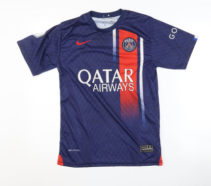 Nike Boys Blue Football Jersey, Size 16, Athletic Fit