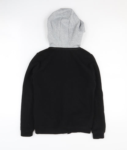 Slazenger Boys Black Grey Full Zip Hoodie, 7-8 Years
