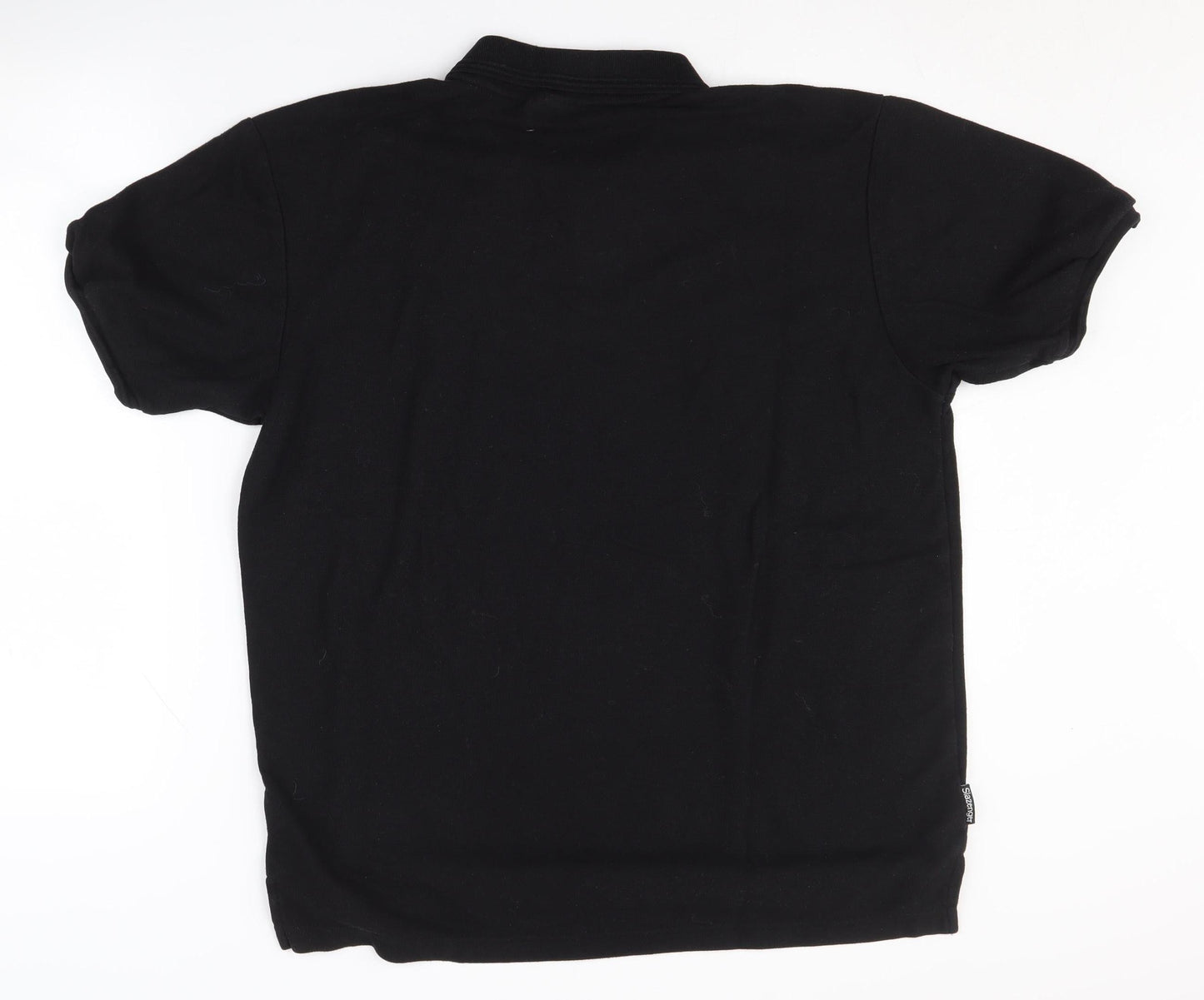 Slazenger Men's Black Polo Shirt - Size L, Short Sleeve