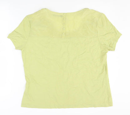 Womens UK Size 20 Alex & Co. Green Basic T-Shirt