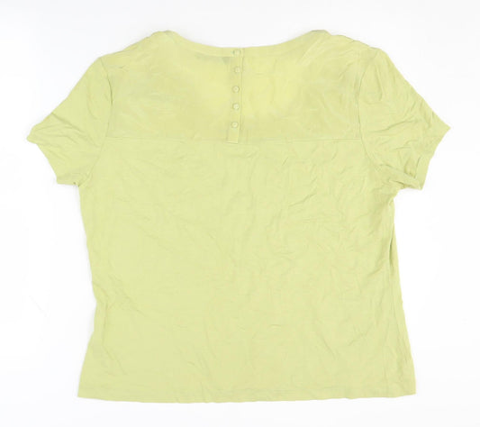 Womens UK Size 20 Alex & Co. Green Basic T-Shirt