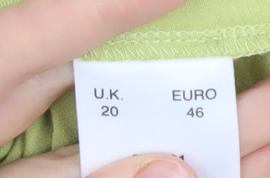 Womens UK Size 20 Alex & Co. Green Basic T-Shirt