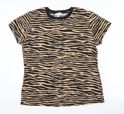 Womens UK Size 14 Warehouse Multicoloured Basic T-Shirt