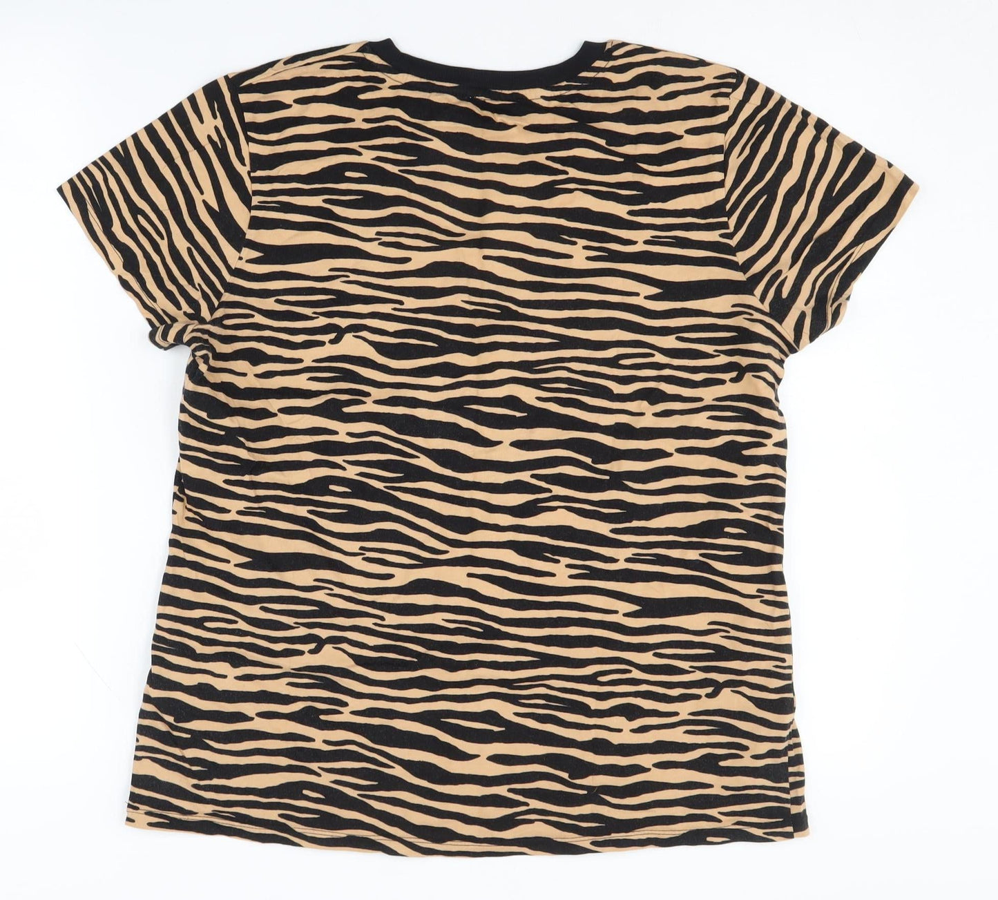 Womens UK Size 14 Warehouse Multicoloured Basic T-Shirt