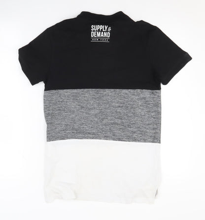 Supply & Demand Men's XS Black Colourblock Polo
