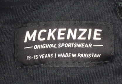 McKenzie Boys Black Full Zip Hoodie 13-14 Years, Casual Wear
