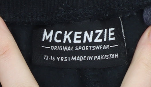 McKenzie Boys Black Jogger Trousers 13 Years