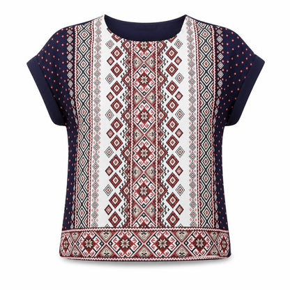 Womens UK Size 10 Oasis Multicoloured Basic Blouse