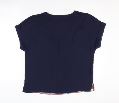 Womens UK Size 10 Oasis Multicoloured Basic Blouse