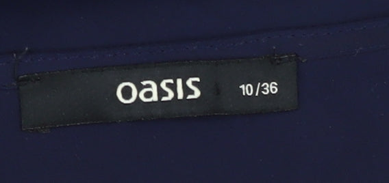 Womens UK Size 10 Oasis Multicoloured Basic Blouse
