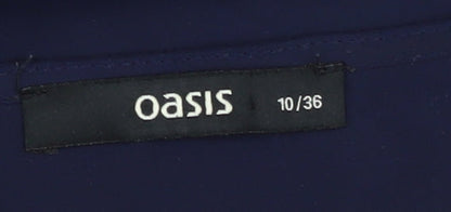 Womens UK Size 10 Oasis Multicoloured Basic Blouse