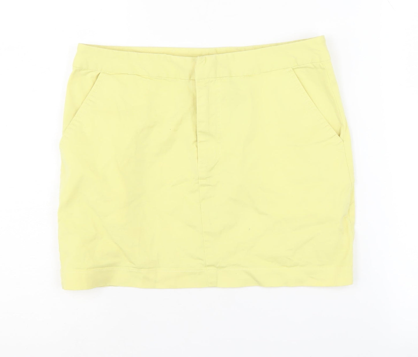Vila Women's Yellow XS Cotton Pencil Skirt