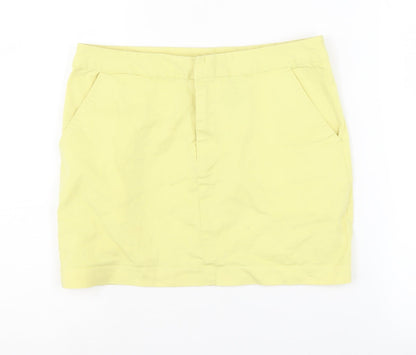 Vila Women's Yellow XS Cotton Pencil Skirt