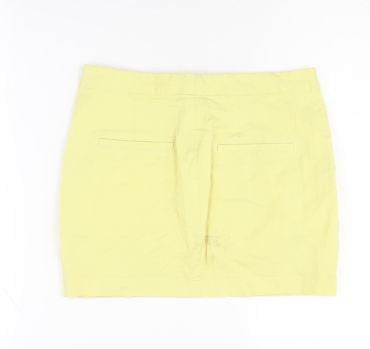 Vila Women's Yellow XS Cotton Pencil Skirt