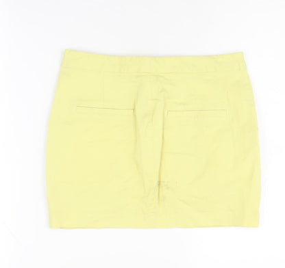 Vila Women's Yellow XS Cotton Pencil Skirt