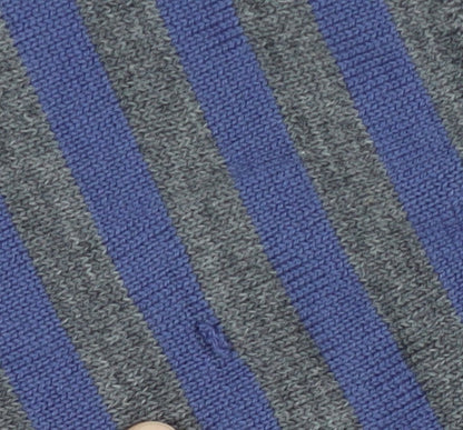 GAP Men's Blue Striped Wool Pullover Jumper L