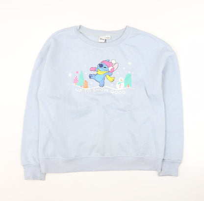Womens UK Size 6 Disney Blue Pullover Sweatshirt
